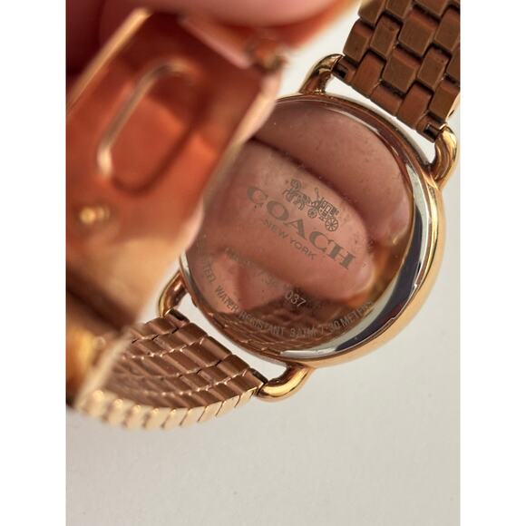 Coach Delancey Horse Carriage Ladies Watch Rose Gold Tone READ main image 4